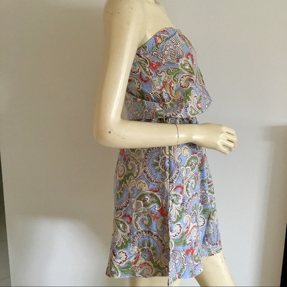 🔴 Tommy Hilfiger strapless Swimsuit coverup dress. Paisley pattern - Picture 3 of 7